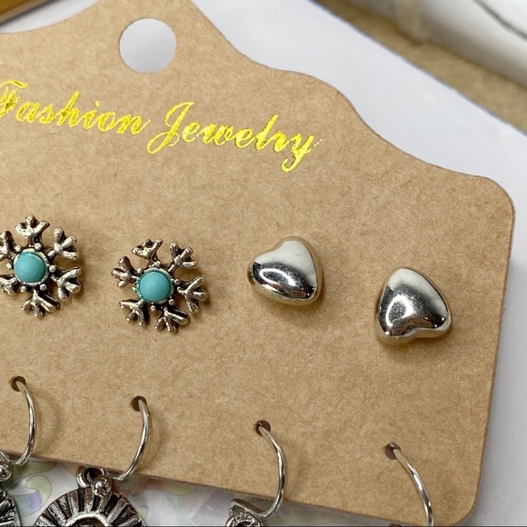 6pc Set Boho Beach Vibes Dangle + Stud Earrings - Picture 8 of 13